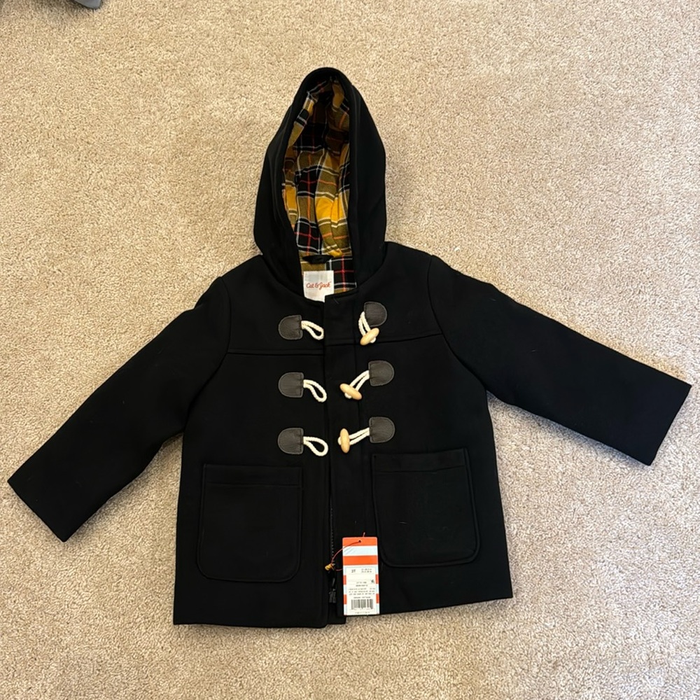 Cat and Jack toggle coat, never worn with tags! 3T